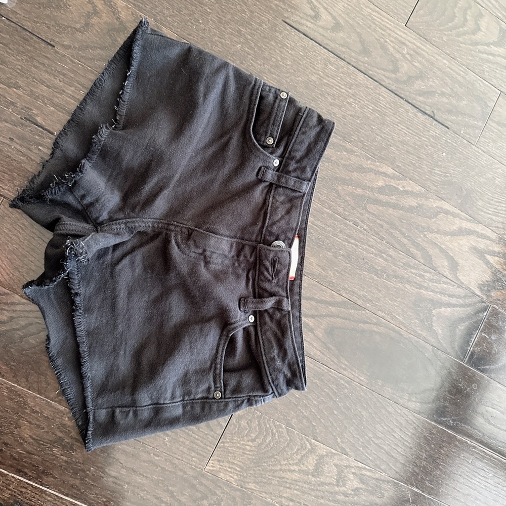 Sunday Best Black Jean Shorts Casual Style